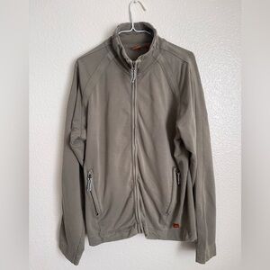 Hugo Boss zip Jacket Sweatshirt pockets pullover mud green olive soft shell